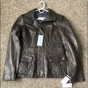 NWT - MARC NEW YORK - ANDREW MARC- WOMENS LEATHER JACKET - SOFT LEATHER